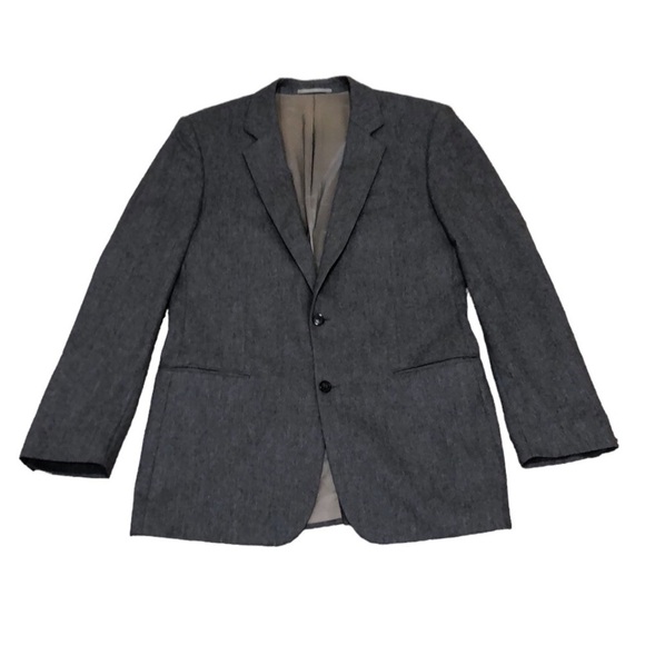 Hugo Boss Bowie Star Blazer Sports Coat Size 102 40R Gray Virgin Wool